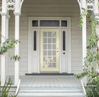French Hummingbird Laser Cut Security Storm Door