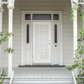 French Hummingbird Laser Cut Security Storm Door