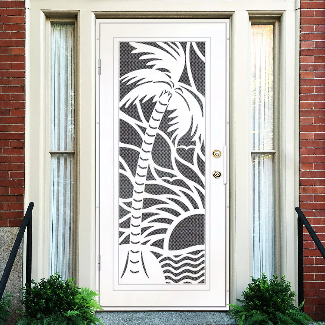 Playa Laser Cut Security Storm Door
