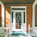Modern Cross Laser Cut Security Storm Door