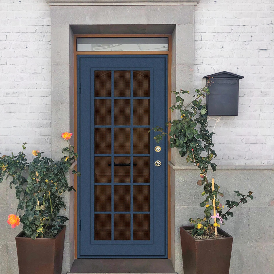 French Laser Cut Security Storm Door