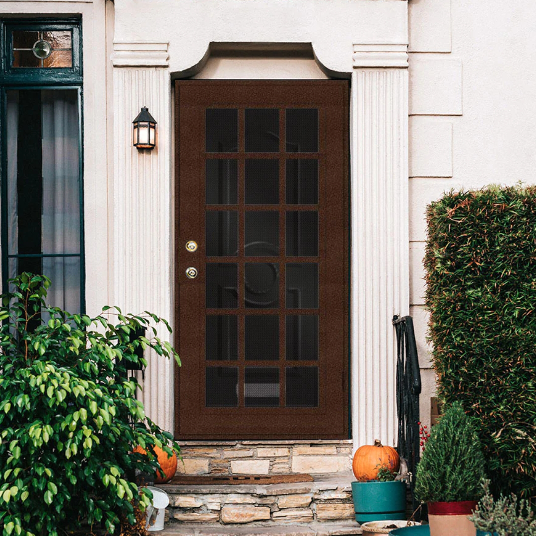 French Laser Cut Security Storm Door