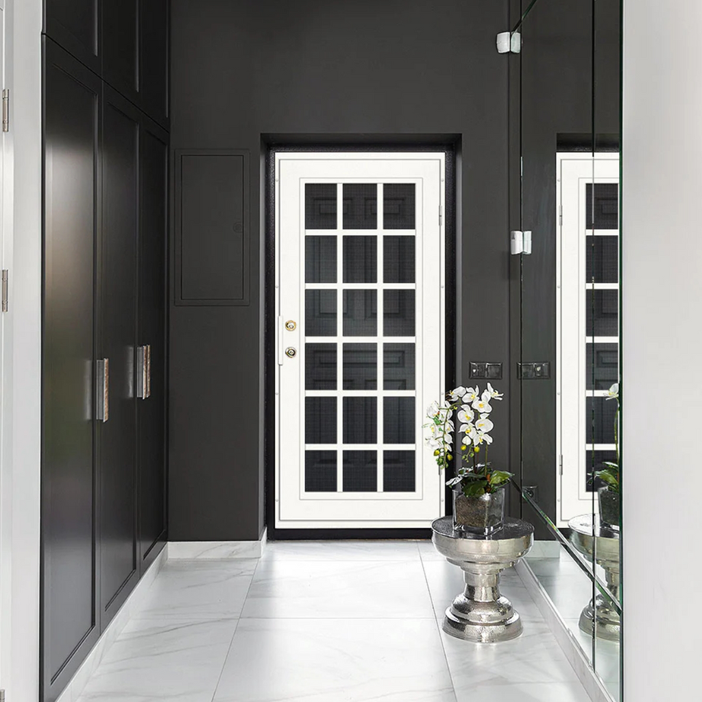 French Laser Cut Security Storm Door